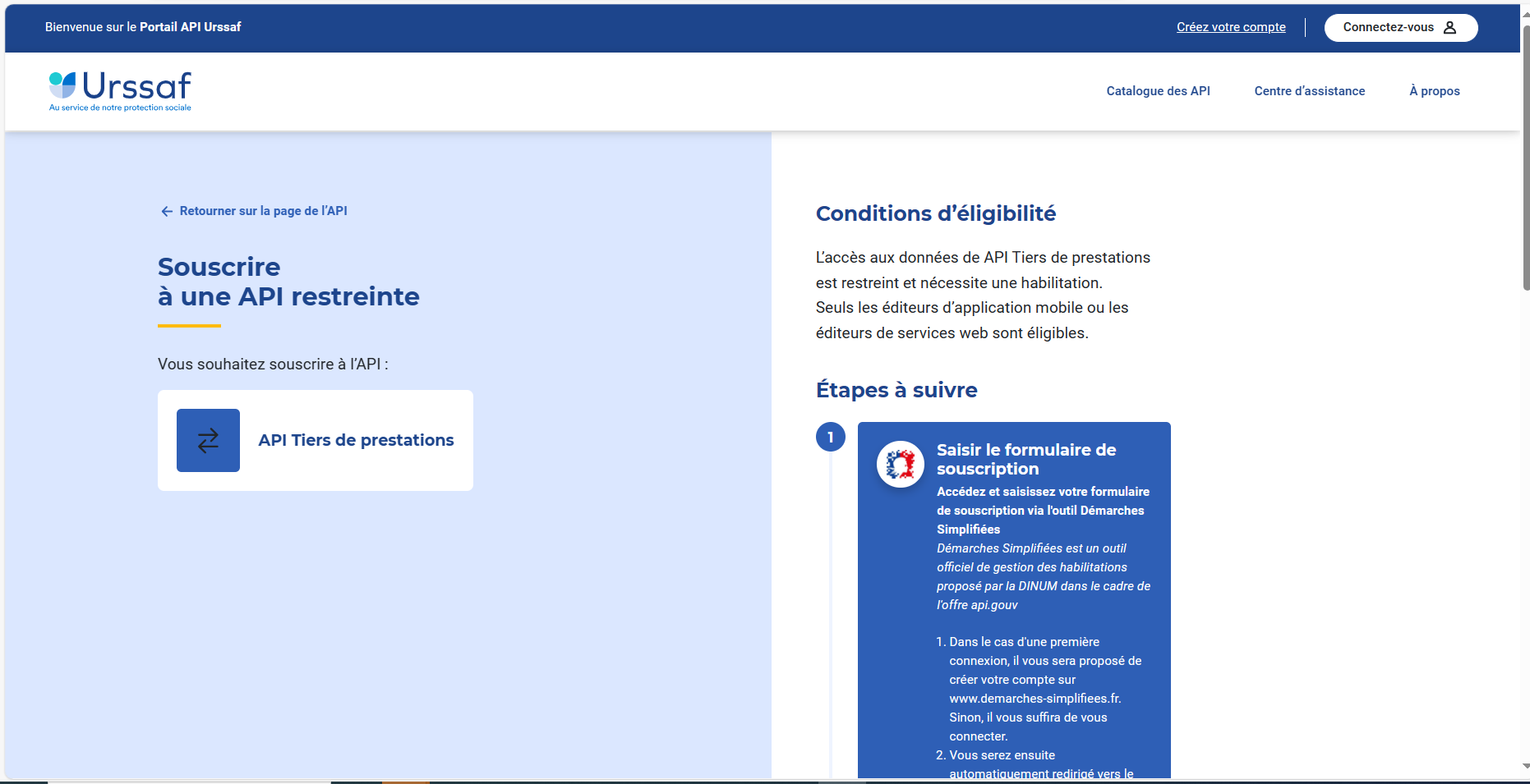 Ecran1 -Habilitation Tiers Prestation